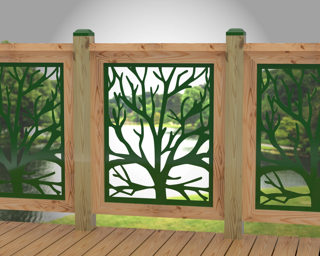 Bare Tree Railing Panel Insert - Madison Iron and Wood