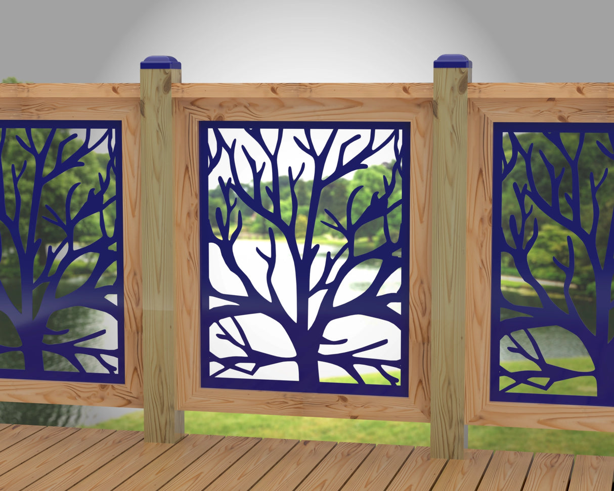 Bare Tree Railing Panel Insert - Madison Iron and Wood