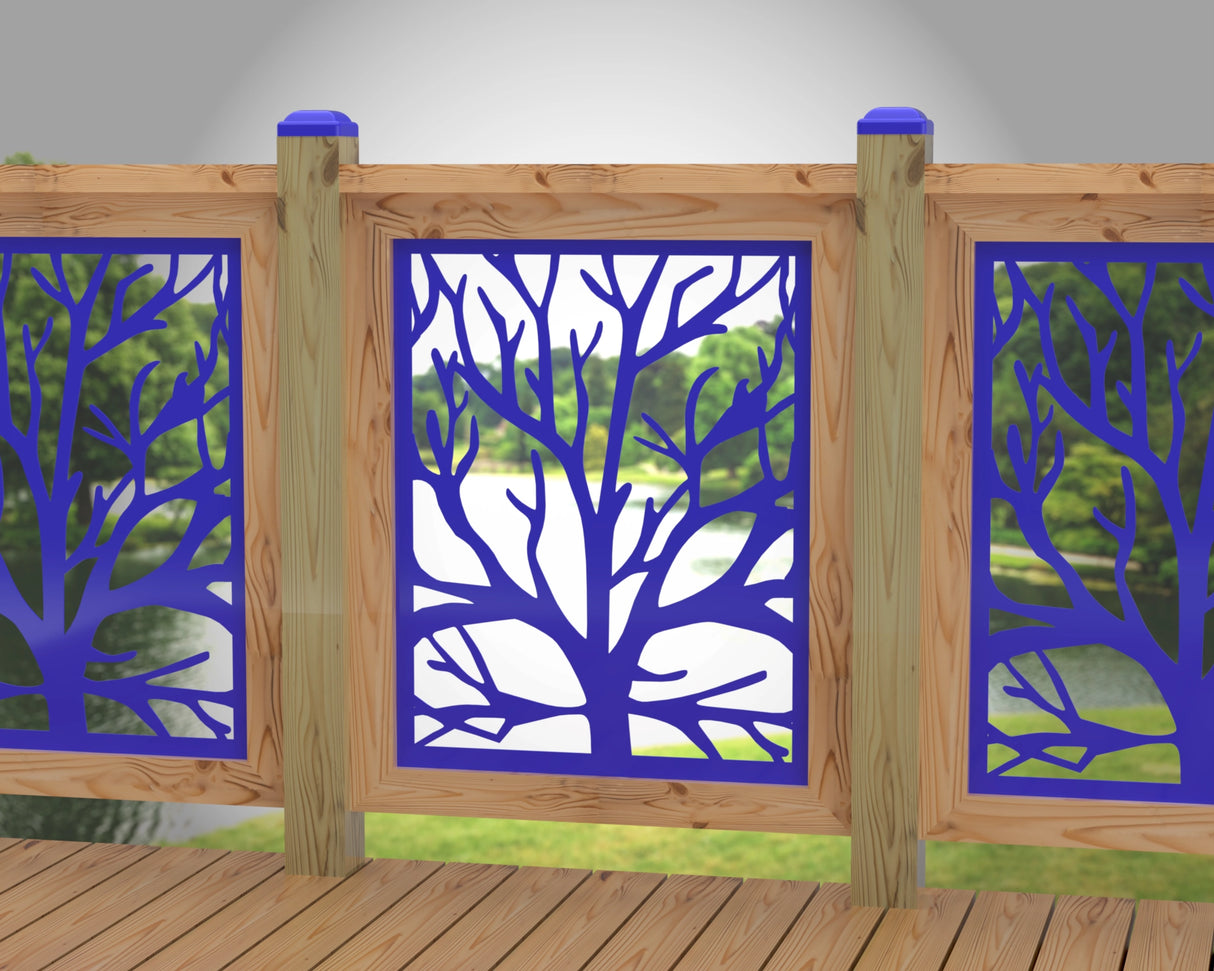 Bare Tree Railing Panel Insert - Madison Iron and Wood