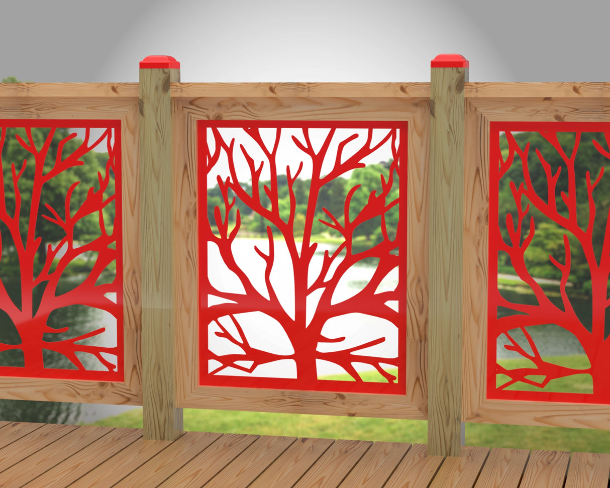 Bare Tree Railing Panel Insert - Madison Iron and Wood