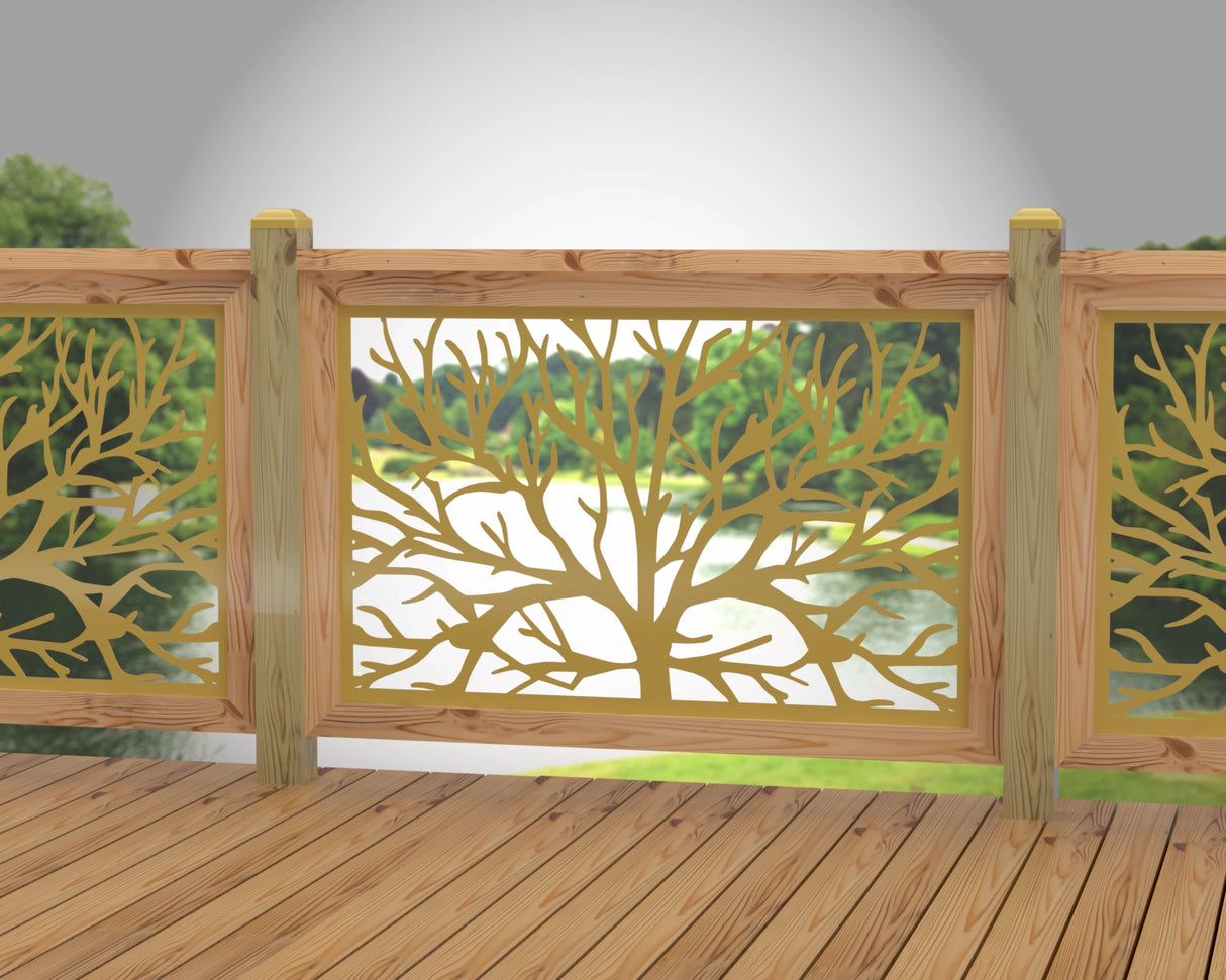 Bare Tree Railing Panel Insert - Madison Iron and Wood