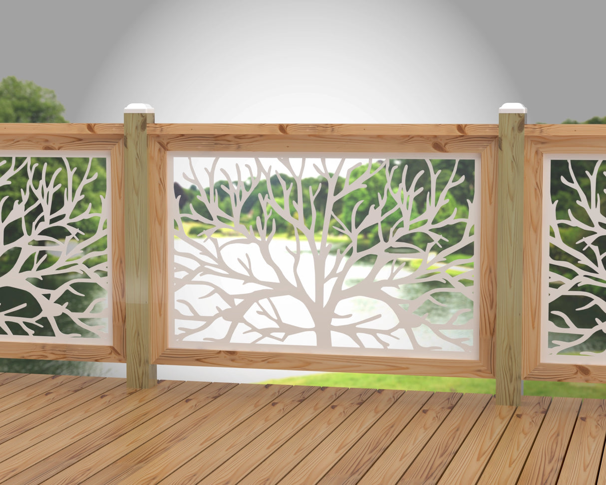 Bare Tree Railing Panel Insert - Madison Iron and Wood