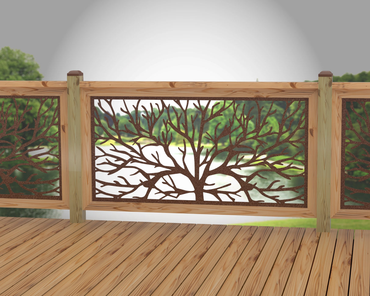 Bare Tree Railing Panel Insert - Madison Iron and Wood