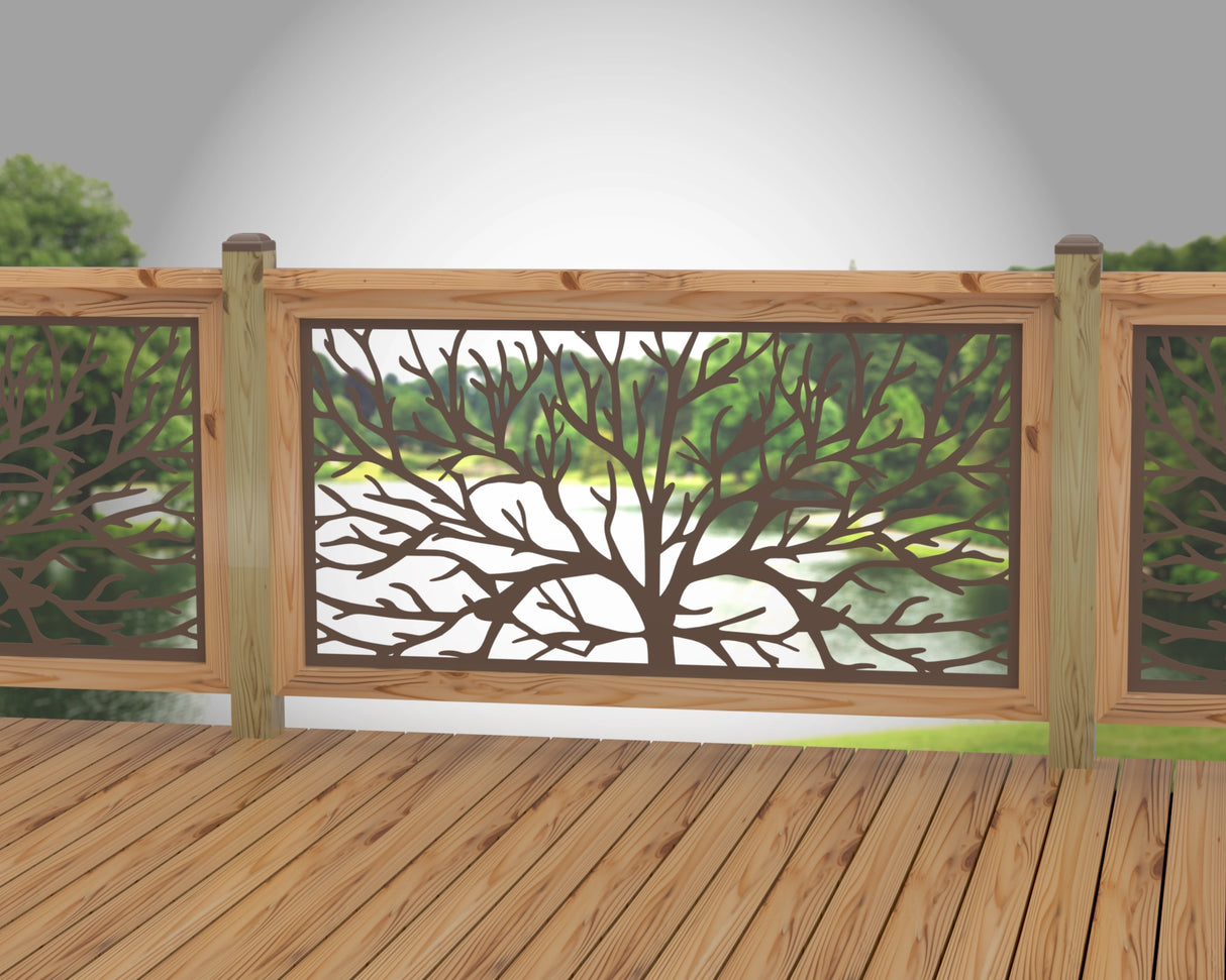 Bare Tree Railing Panel Insert - Madison Iron and Wood