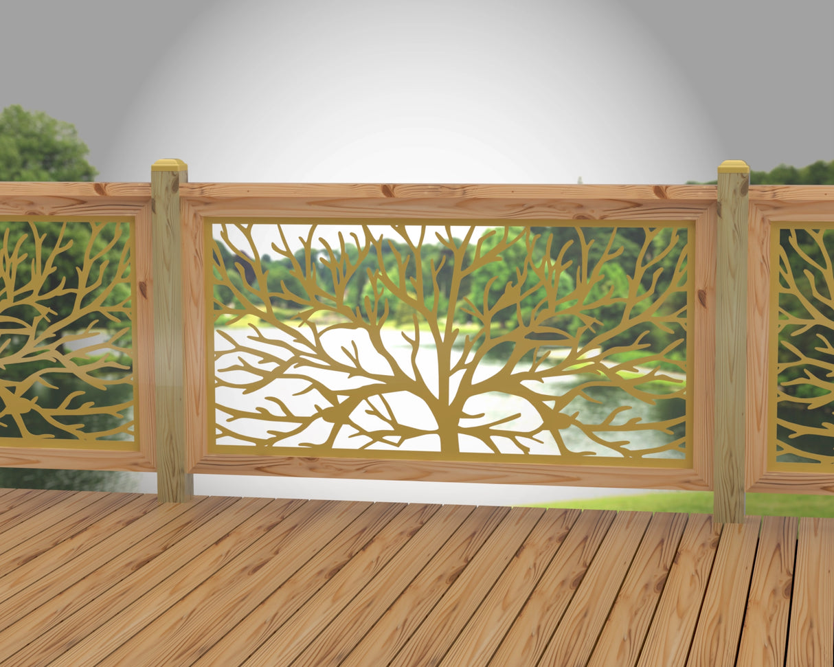 Bare Tree Railing Panel Insert - Madison Iron and Wood