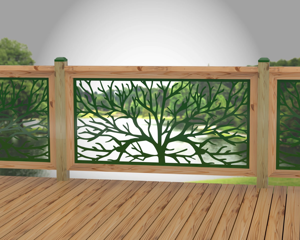 Bare Tree Railing Panel Insert - Madison Iron and Wood