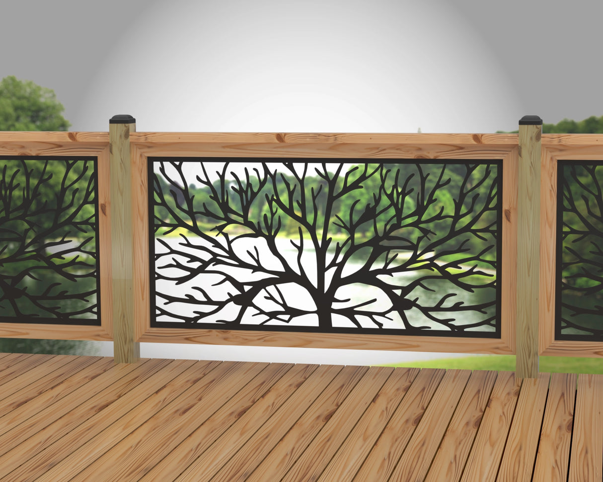 Bare Tree Railing Panel Insert - Madison Iron and Wood