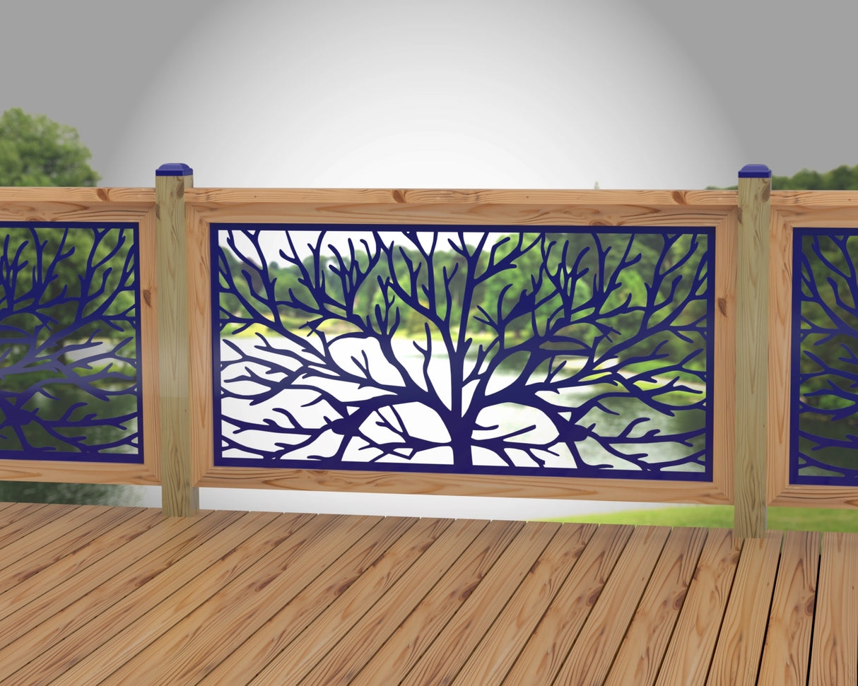 Bare Tree Railing Panel Insert - Madison Iron and Wood