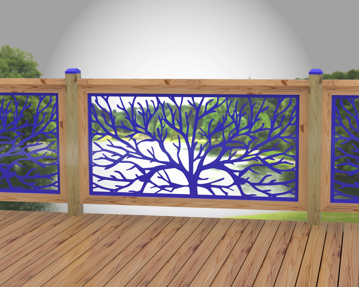 Bare Tree Railing Panel Insert - Madison Iron and Wood