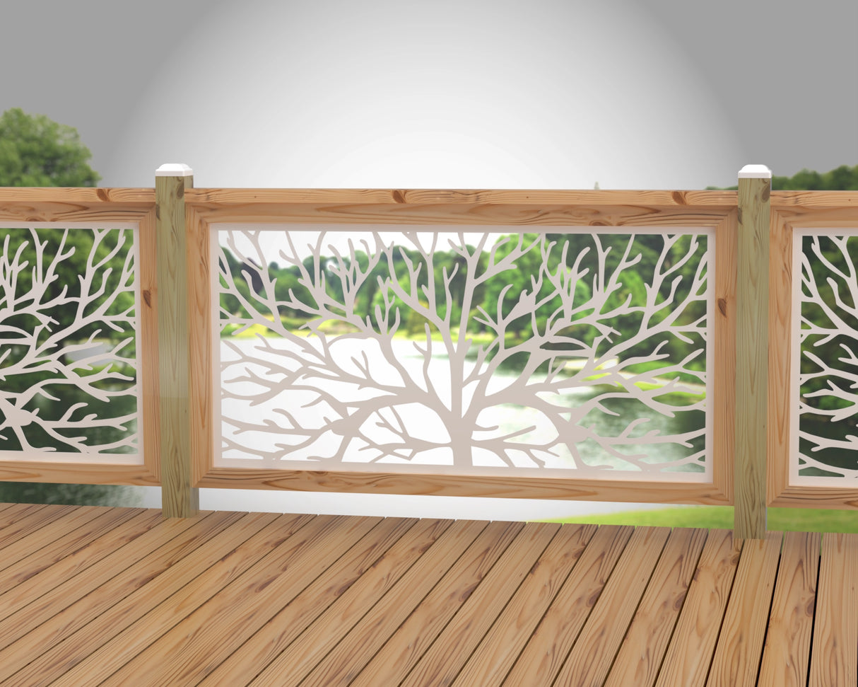 Bare Tree Railing Panel Insert - Madison Iron and Wood