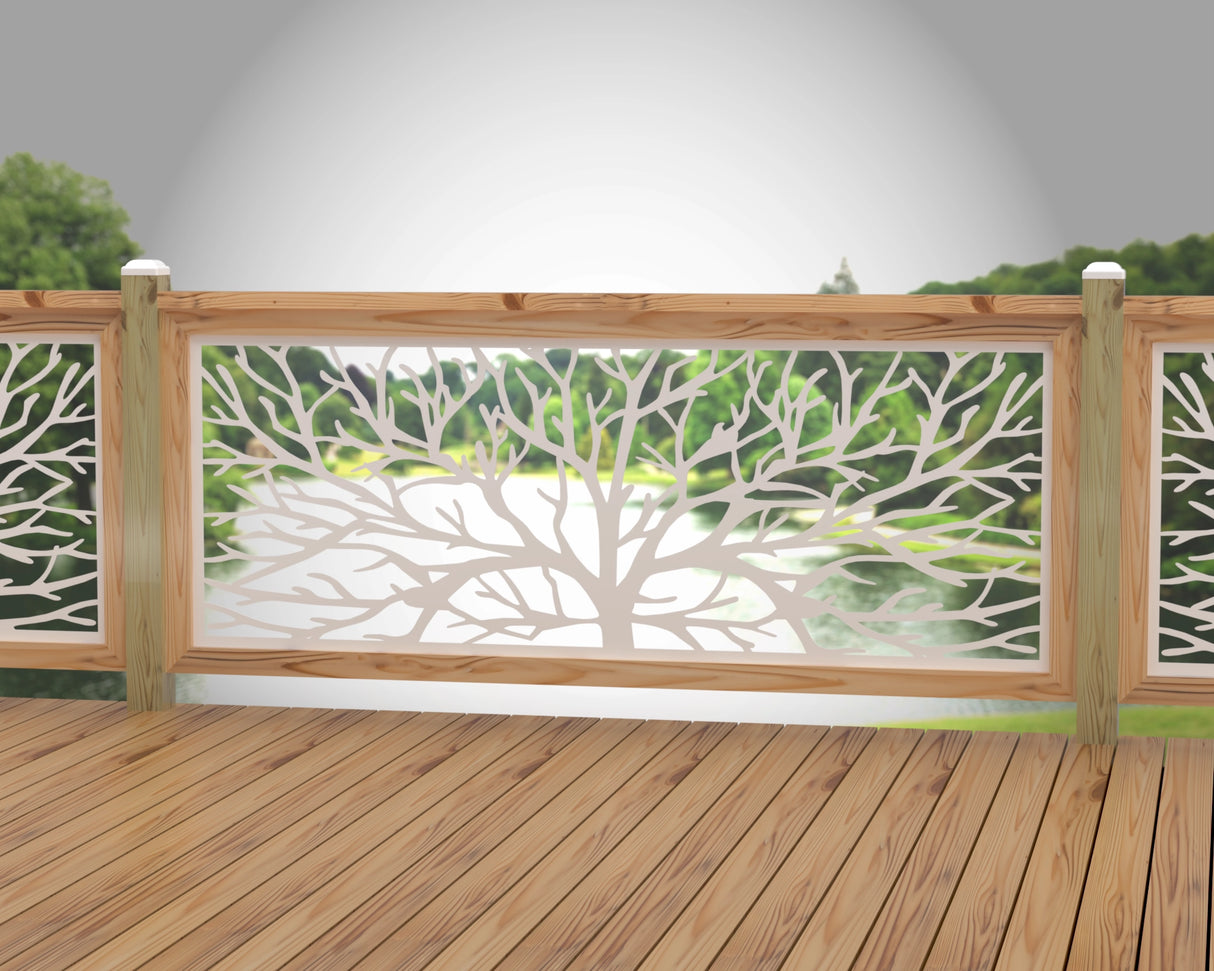 Bare Tree Railing Panel Insert - Madison Iron and Wood