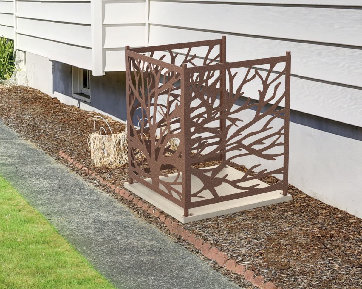 Bare Tree Design AC Unit Cover - Multiple Sizes - Madison Iron and Wood