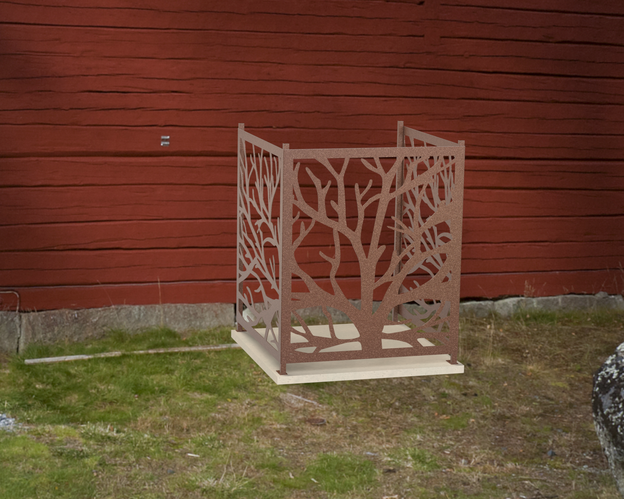 Bare Tree Design AC Unit Cover - Multiple Sizes - Madison Iron and Wood