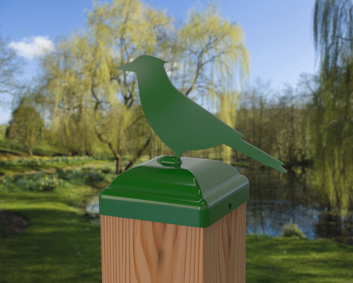 Blue Jay Fence Post Cap (Multiple Post Sizes Available) - Madison Iron and Wood