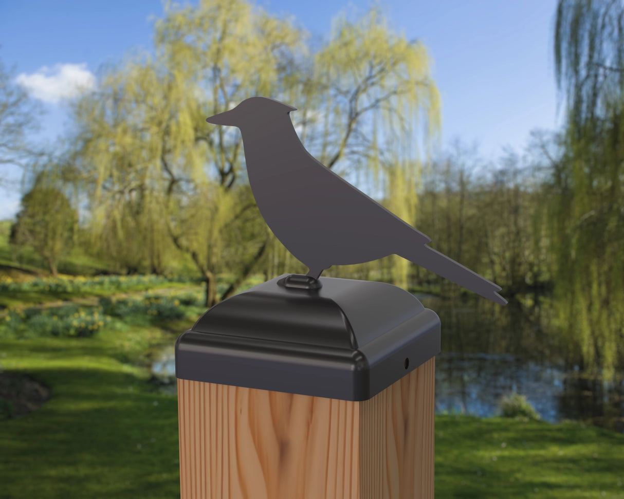 Blue Jay Fence Post Cap (Multiple Post Sizes Available) - Madison Iron and Wood