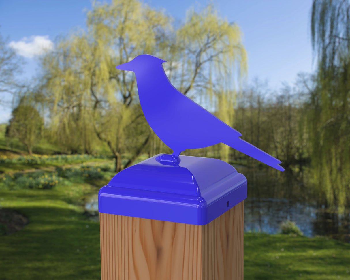Blue Jay Fence Post Cap (Multiple Post Sizes Available) - Madison Iron and Wood