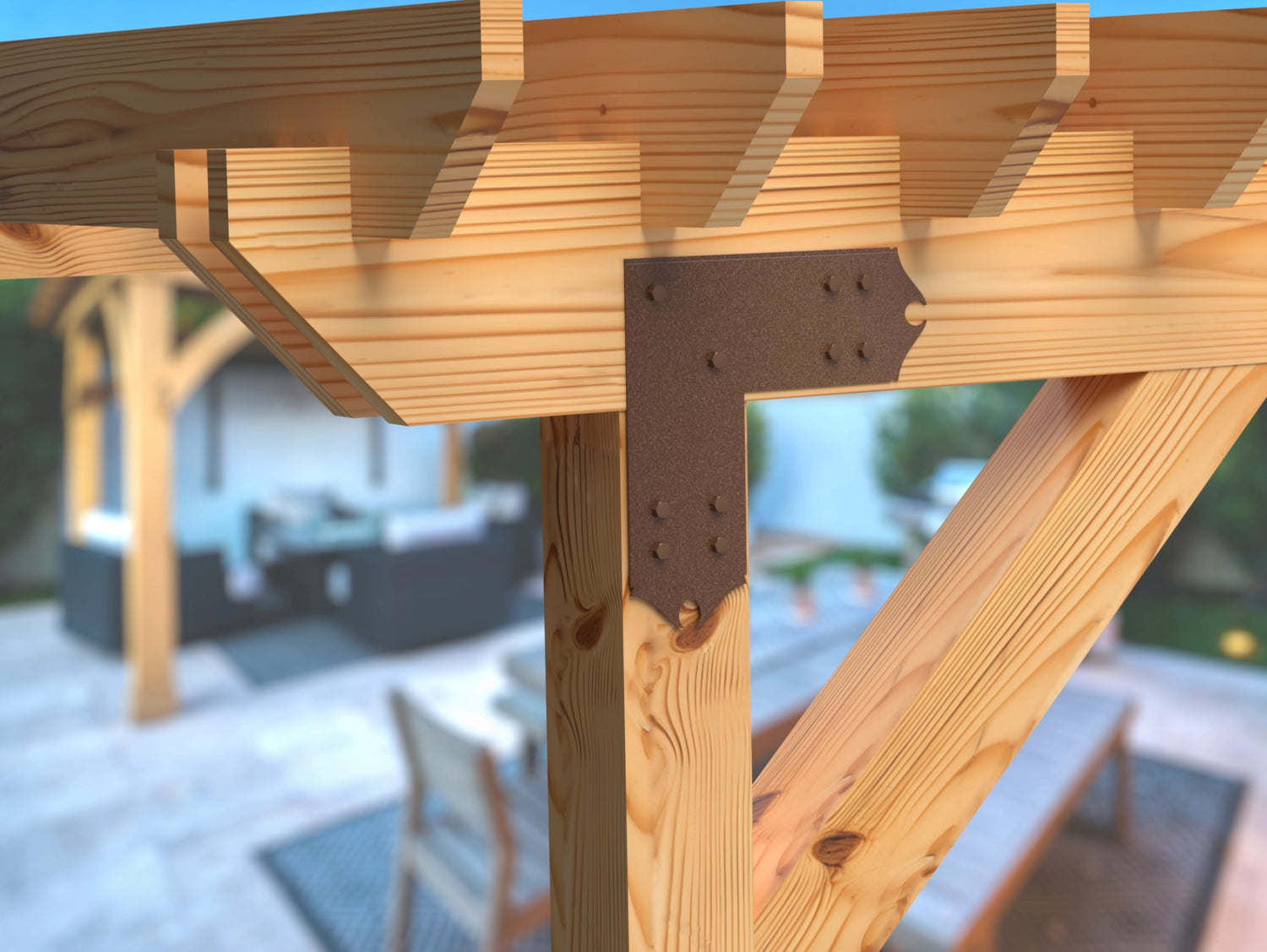 Colonial Brackets For 4x4 Dimensional Lumber - Madison Iron and Wood