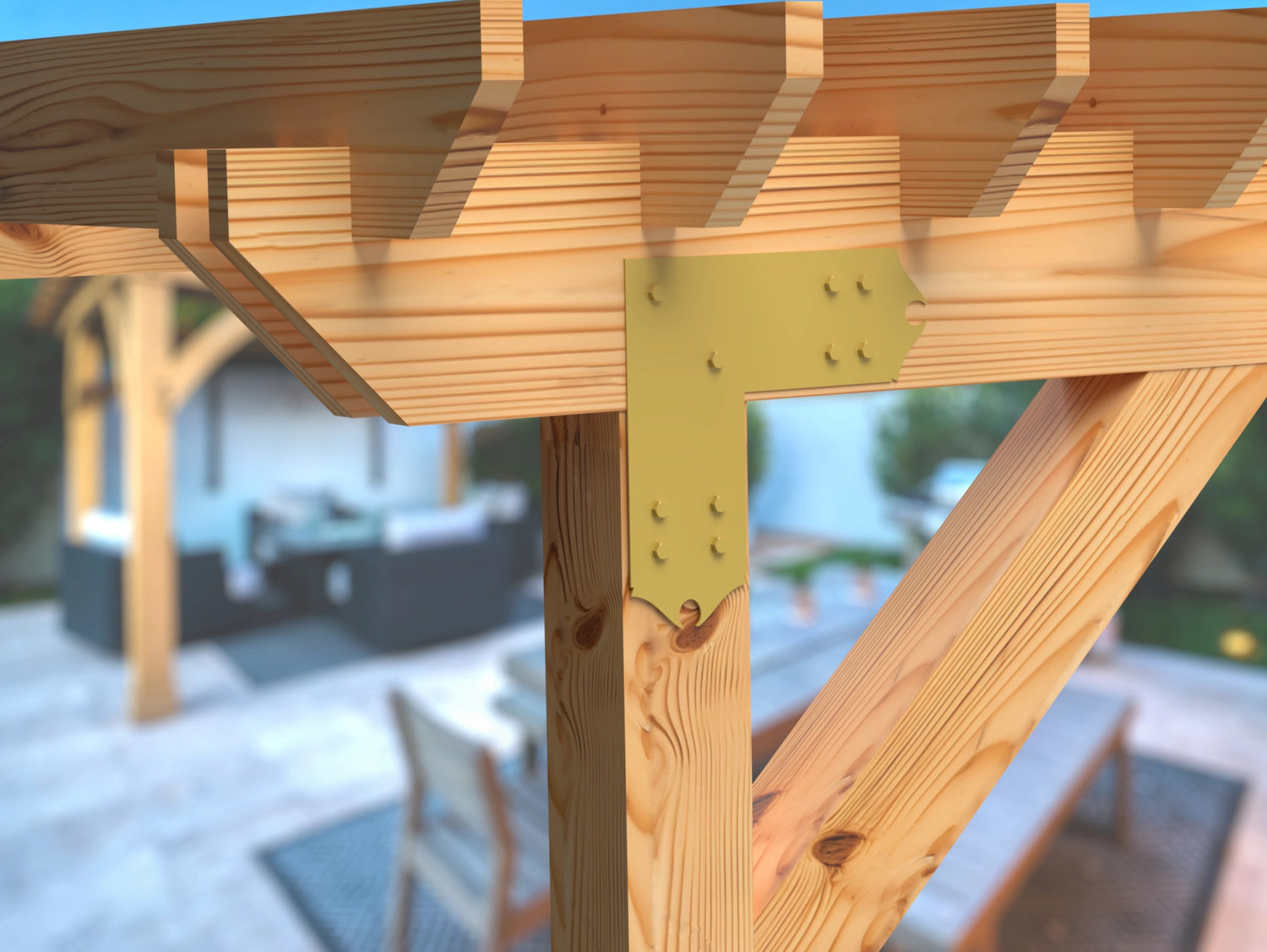 Colonial Brackets For 4x4 Dimensional Lumber - Madison Iron and Wood