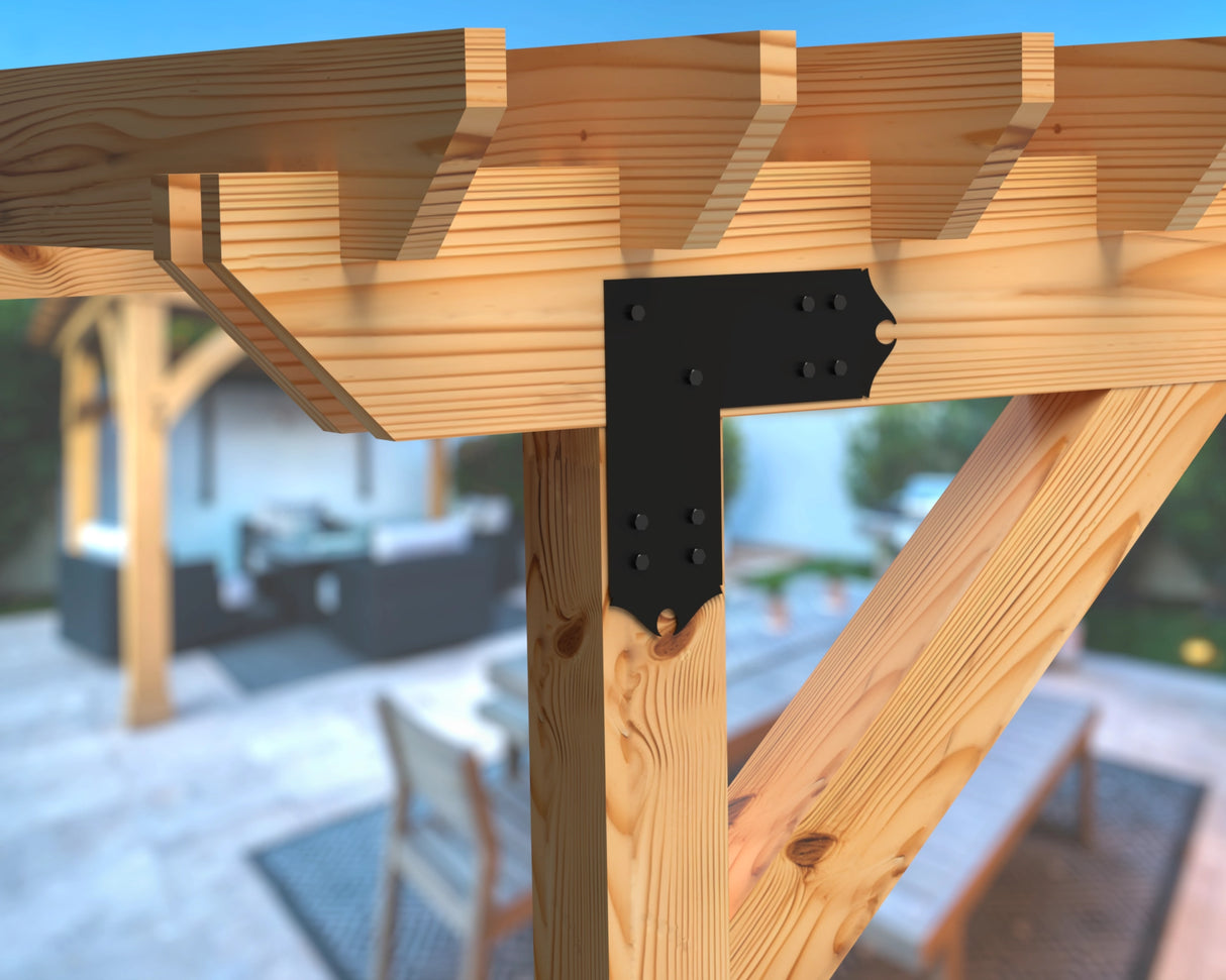Colonial Brackets For 4x4 Dimensional Lumber - Madison Iron and Wood