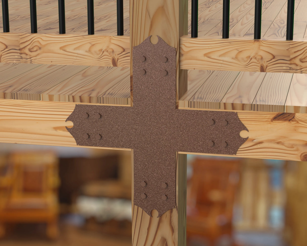 Colonial Brackets For 4x4 Dimensional Lumber - Madison Iron and Wood