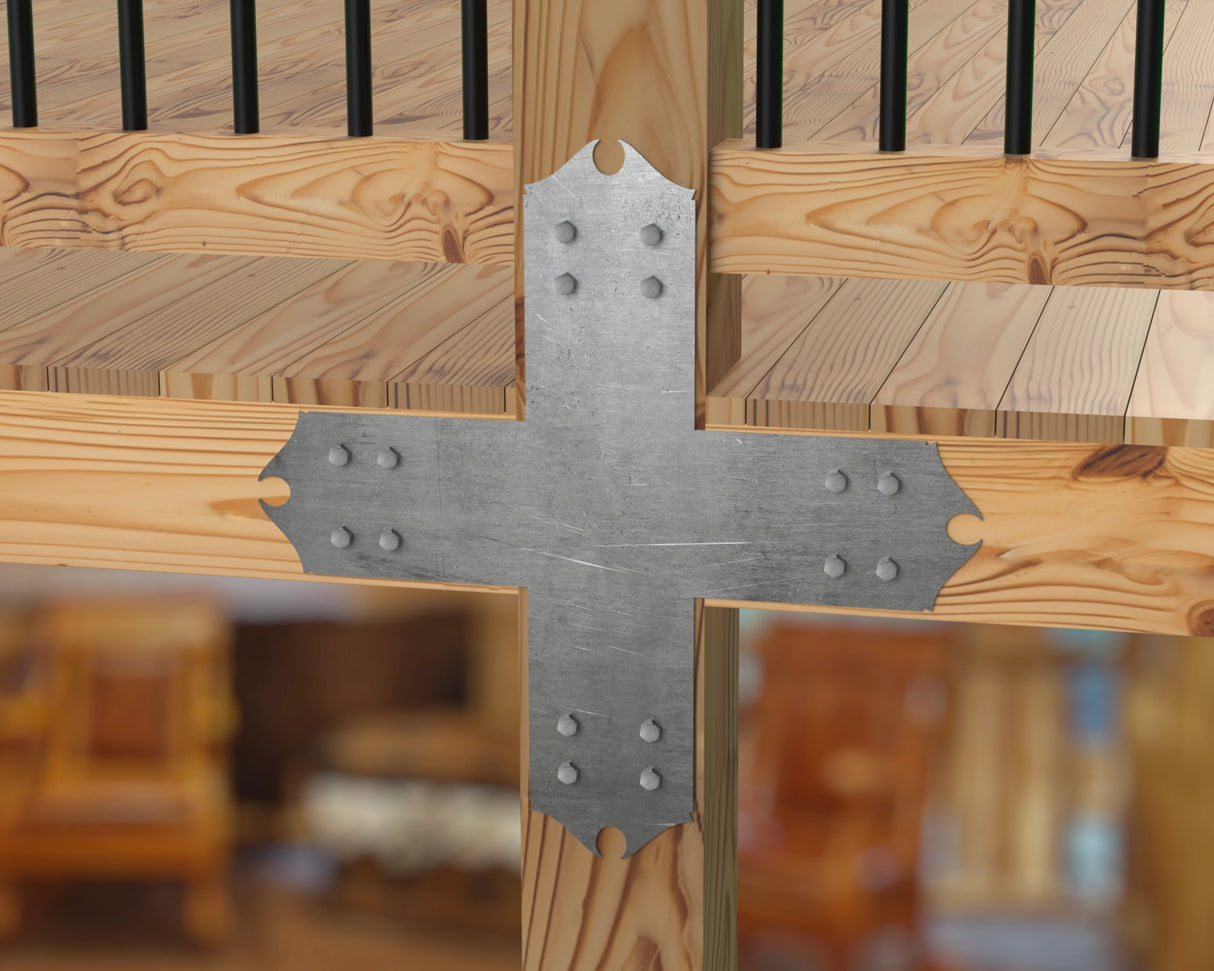 Colonial Brackets For 4x4 Dimensional Lumber - Madison Iron and Wood
