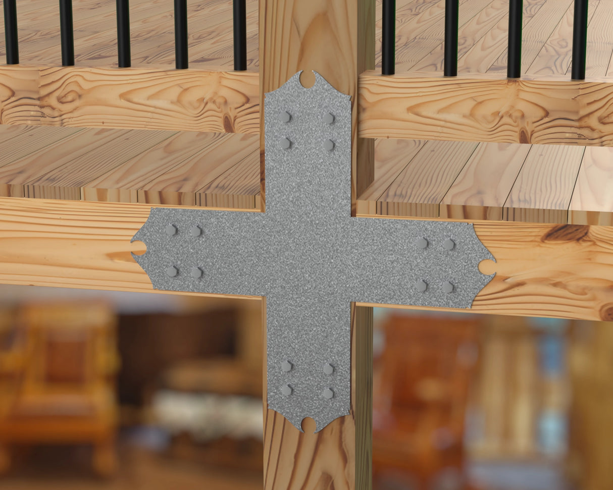 Colonial Brackets For 4x4 Dimensional Lumber - Madison Iron and Wood