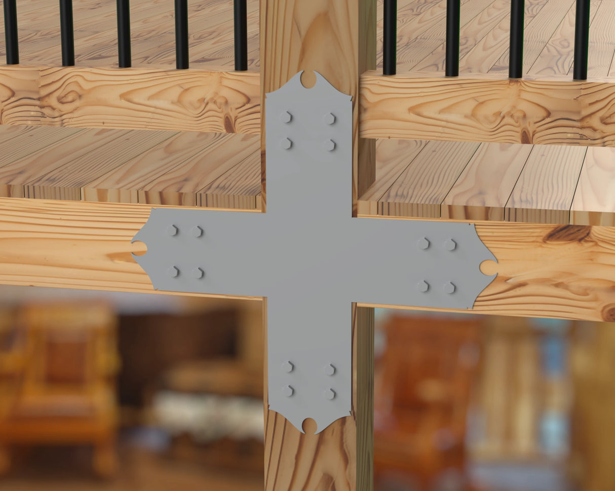 Colonial Brackets For 4x4 Dimensional Lumber - Madison Iron and Wood