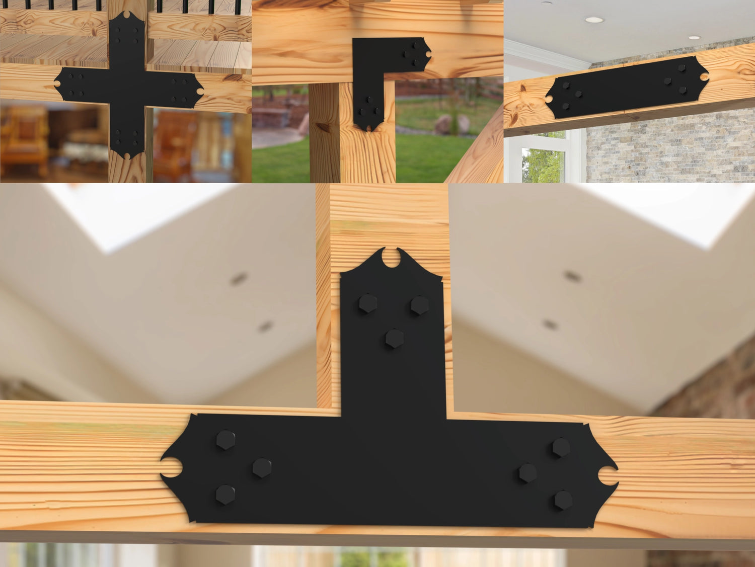 Colonial Brackets For 4x4 Dimensional Lumber - Madison Iron and Wood
