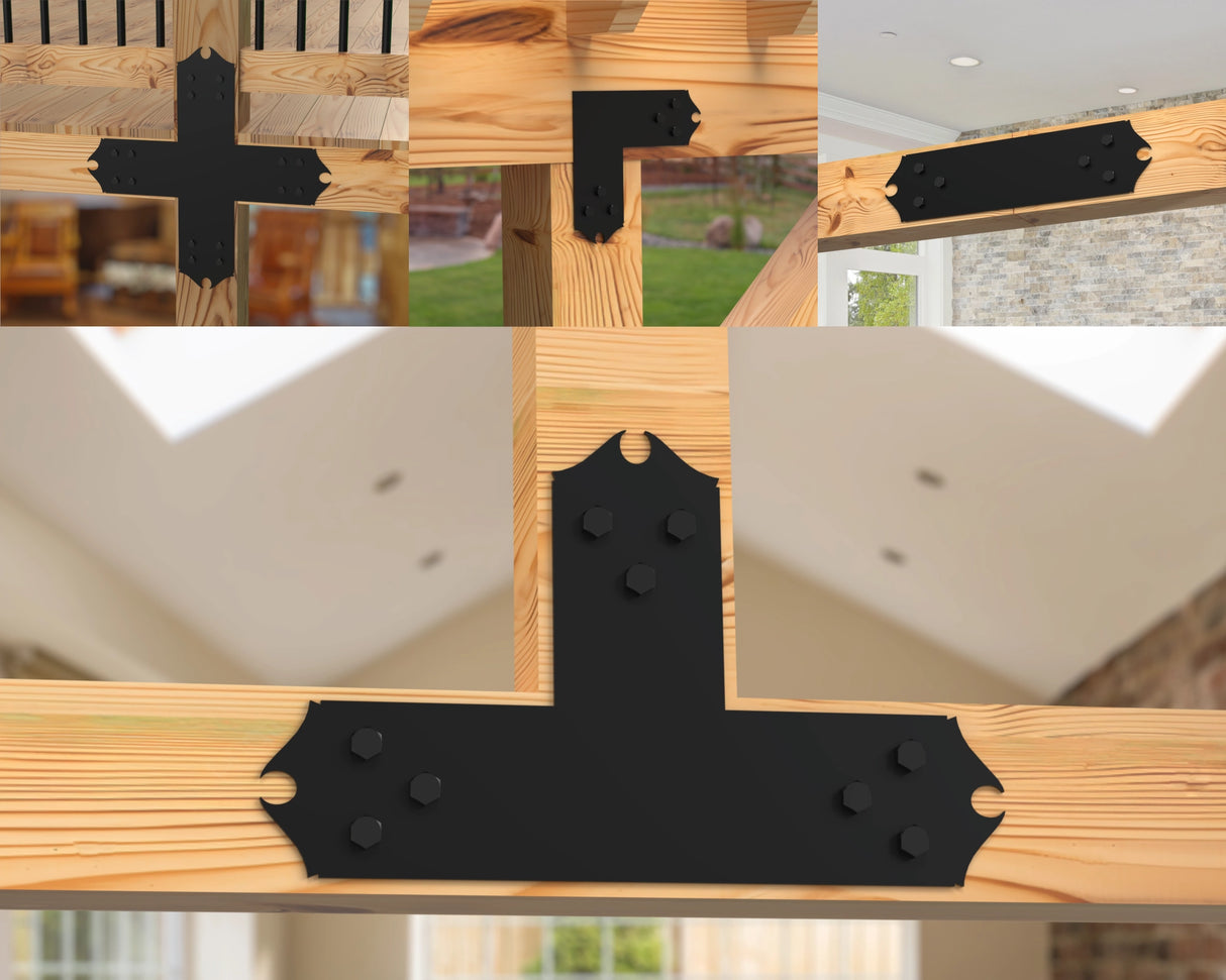Colonial Brackets For 4x4 Dimensional Lumber - Madison Iron and Wood