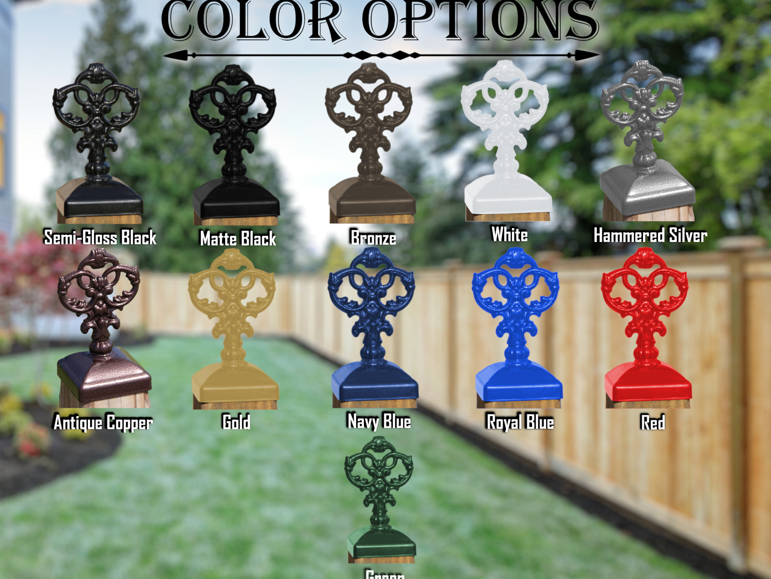 Madison Iron and wood – Metal Décor – Home Improvement – Home décor – Post Caps – Outdoor Décor