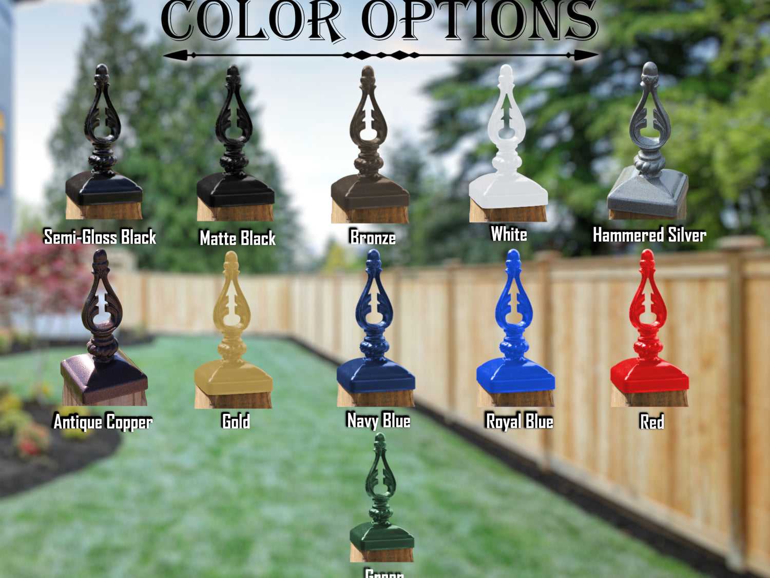 Madison Iron and wood – Metal Décor – Home Improvement – Home décor – Post Caps – Outdoor Décor