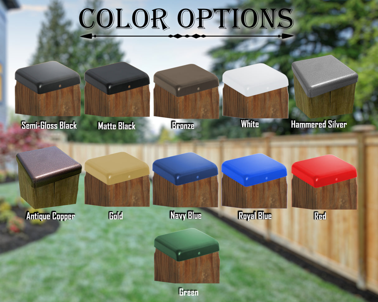 True 4x4 Flat Top Steel Post Cap - Madison Iron and Wood