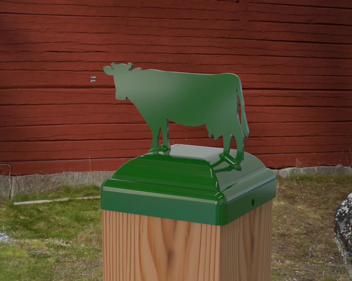 Cow Fence Post Cap (Multiple Post Sizes Available) - Madison Iron and Wood