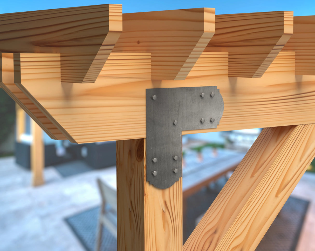 Crowned Brackets for 6x6 Dimensional Lumber - Madison Iron and Wood