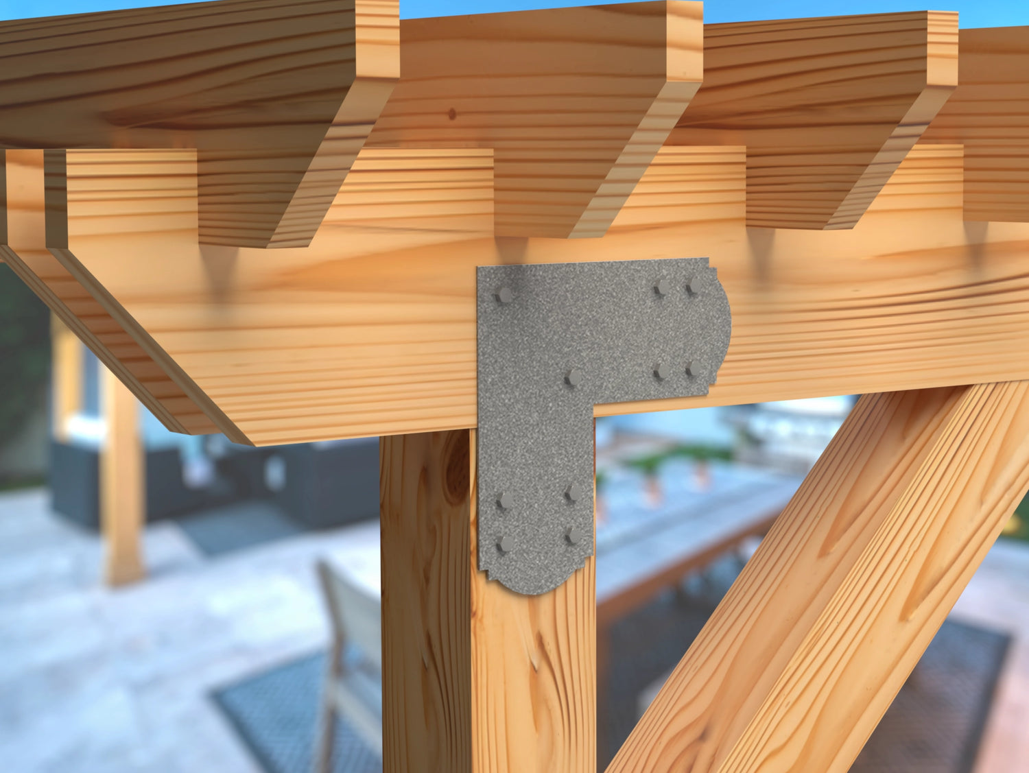 Crowned Brackets for 6x6 Dimensional Lumber - Madison Iron and Wood