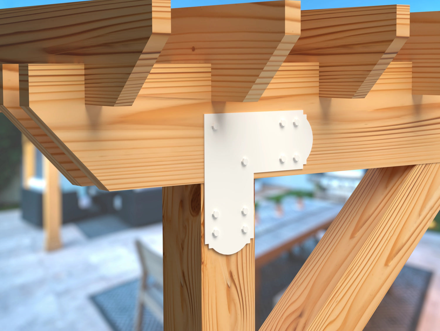 Crowned Brackets for 6x6 Dimensional Lumber - Madison Iron and Wood