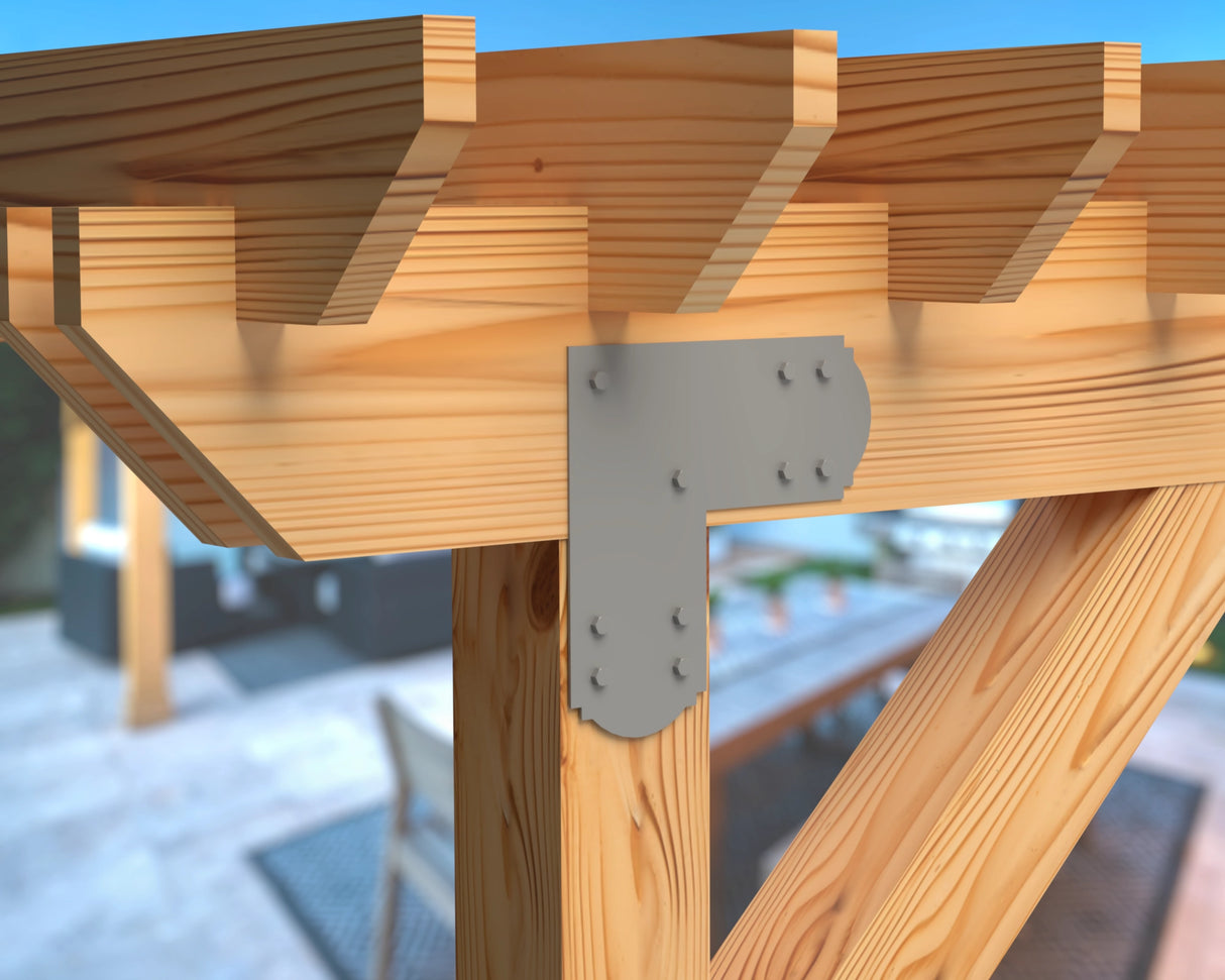 Crowned Brackets for 6x6 Dimensional Lumber - Madison Iron and Wood