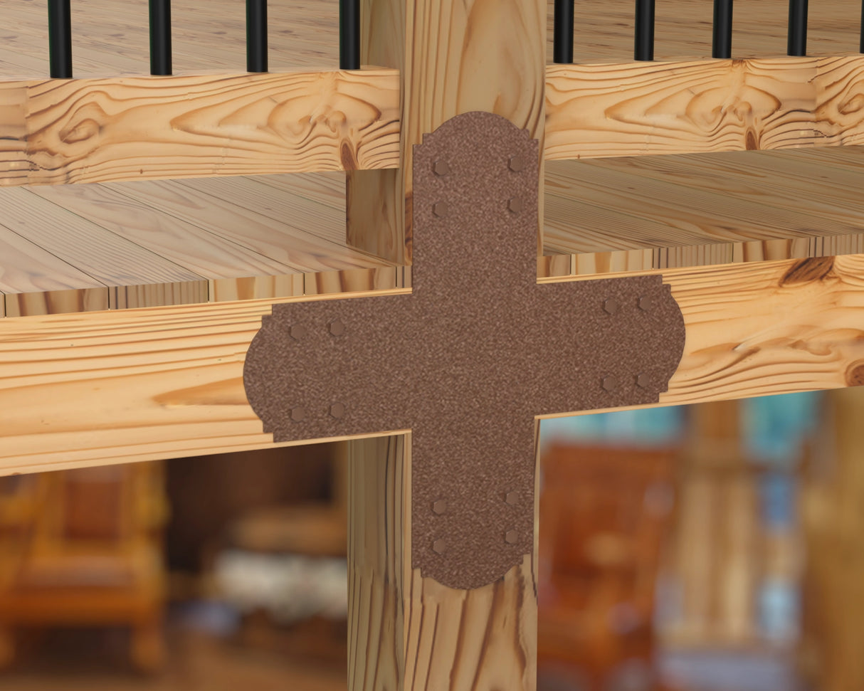 Crowned Brackets for 6x6 Dimensional Lumber - Madison Iron and Wood