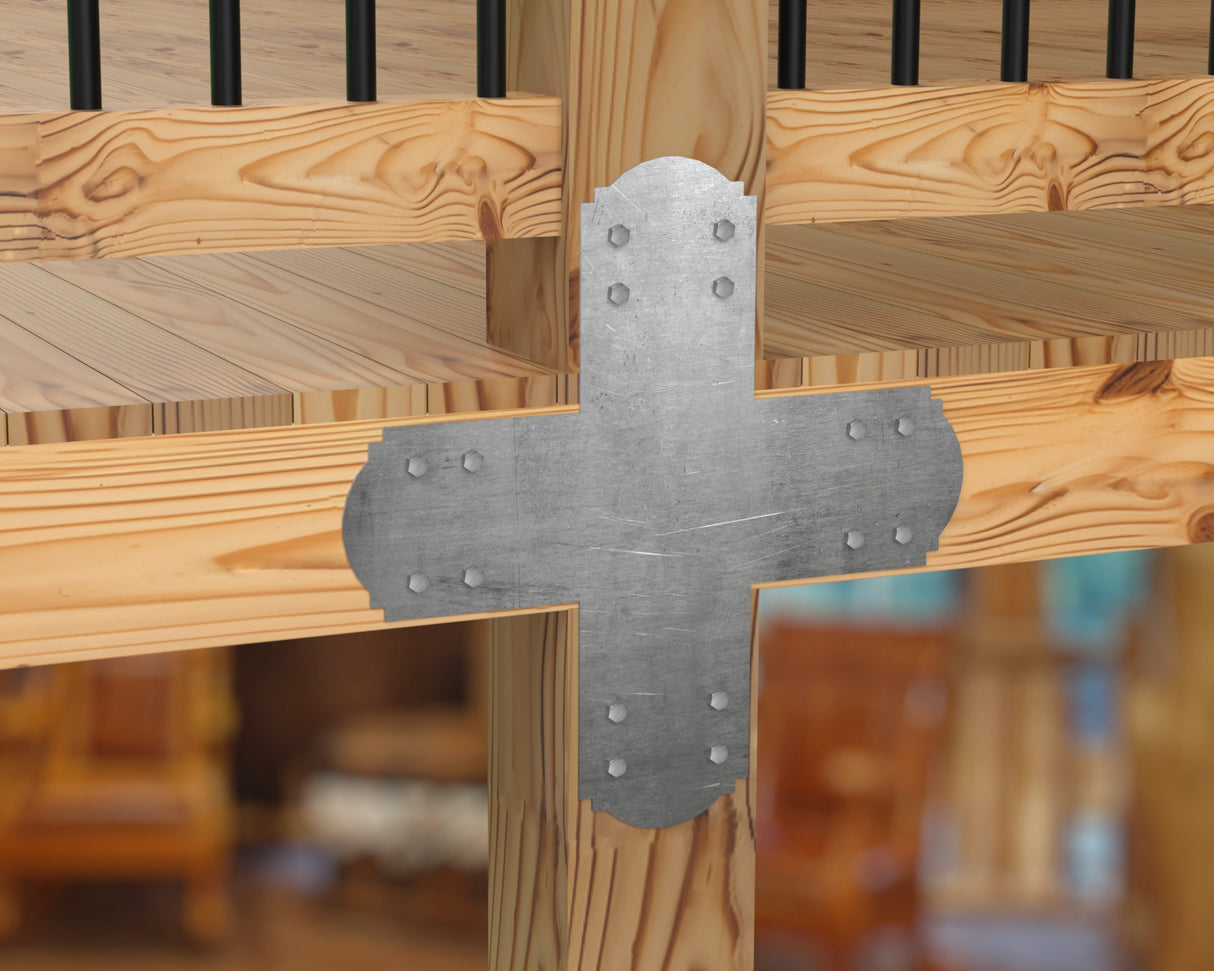 Crowned Brackets for 6x6 Dimensional Lumber - Madison Iron and Wood