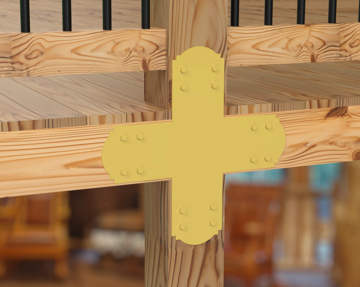 Crowned Brackets for 6x6 Dimensional Lumber - Madison Iron and Wood