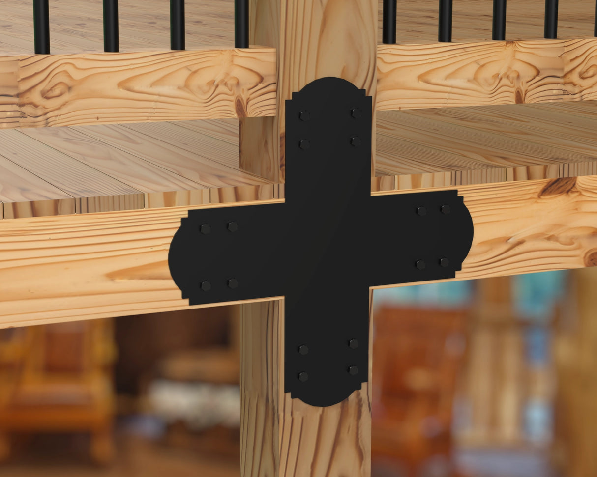 Crowned Brackets for 6x6 Dimensional Lumber - Madison Iron and Wood