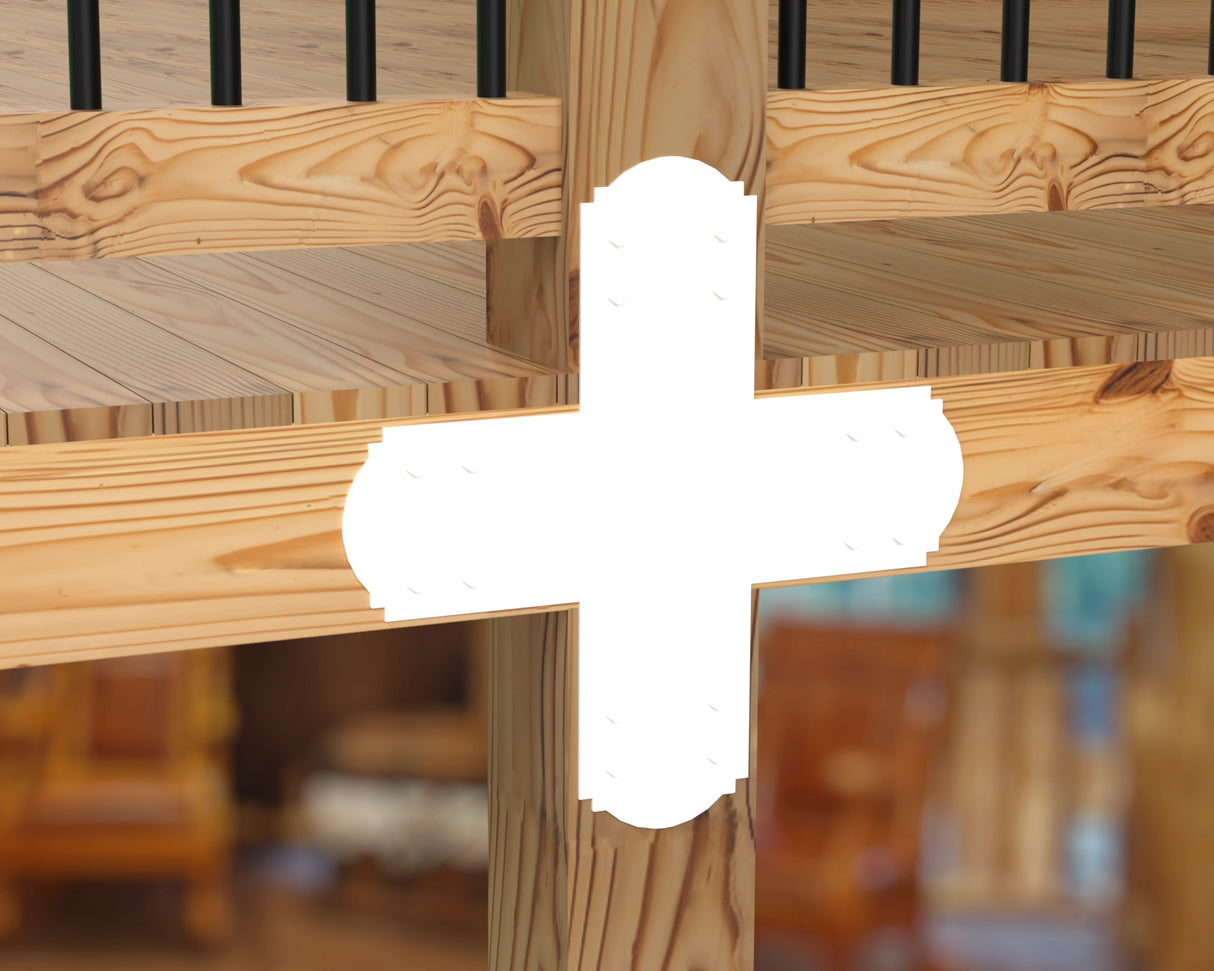 Crowned Brackets for 6x6 Dimensional Lumber - Madison Iron and Wood