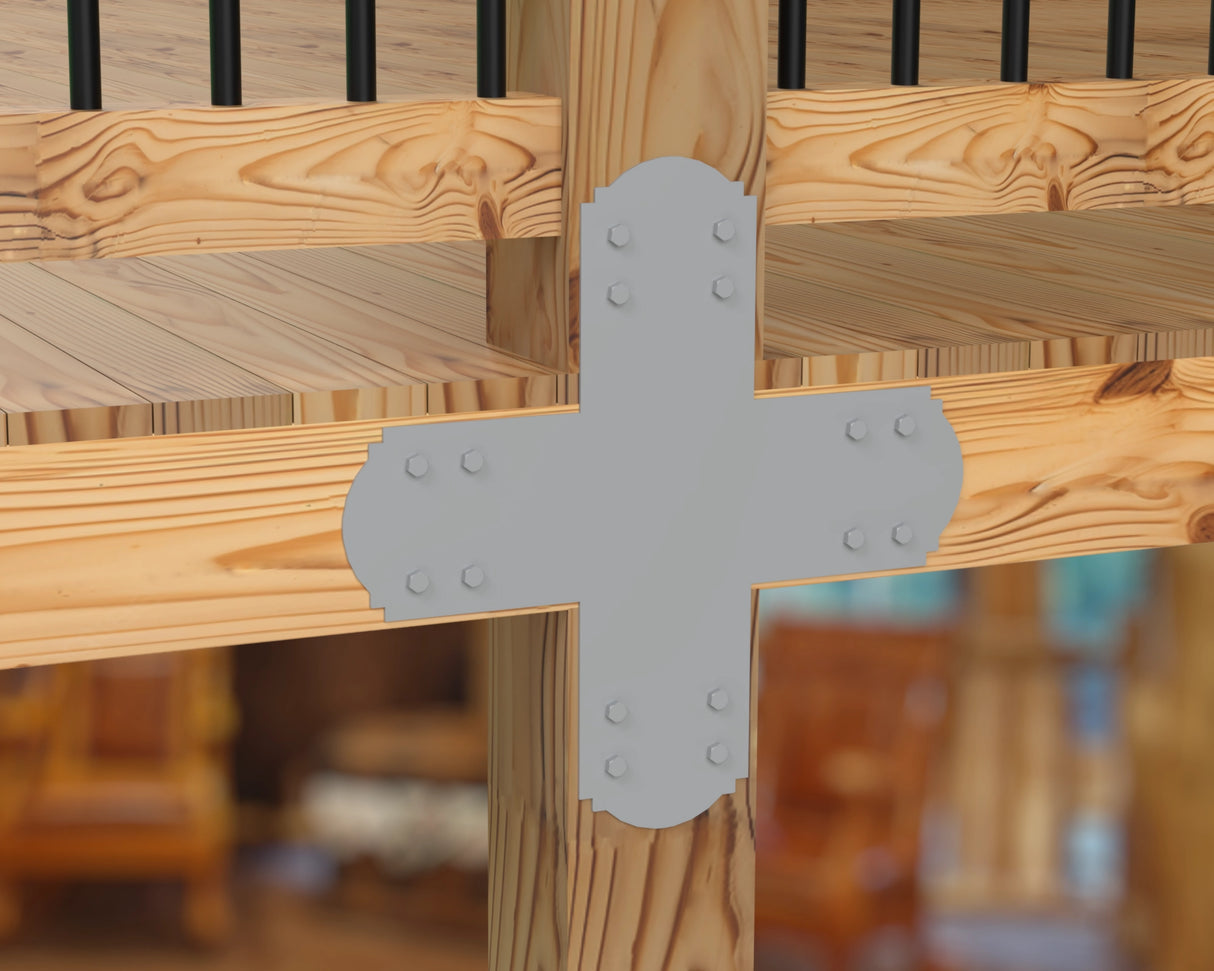 Crowned Brackets for 6x6 Dimensional Lumber - Madison Iron and Wood