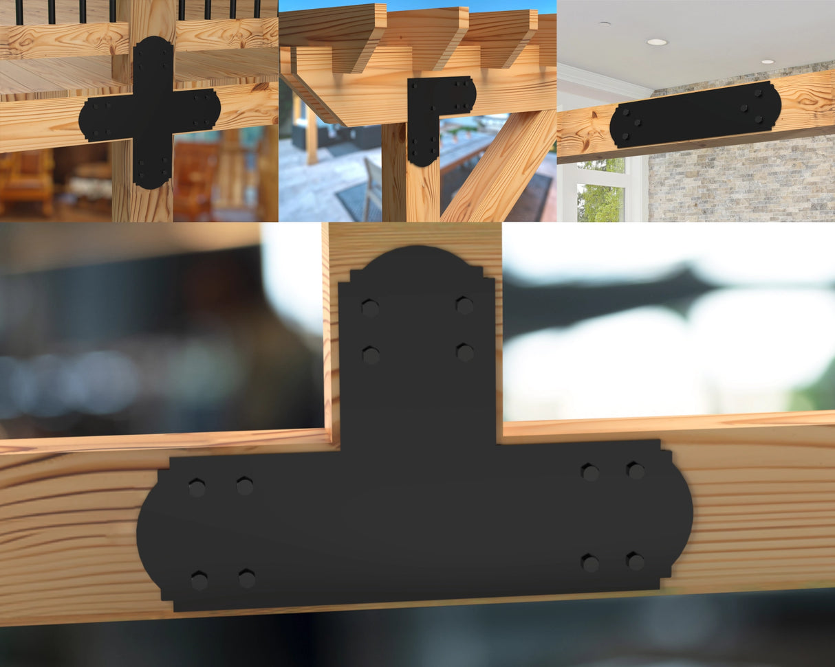 Crowned Brackets for 6x6 Dimensional Lumber - Madison Iron and Wood