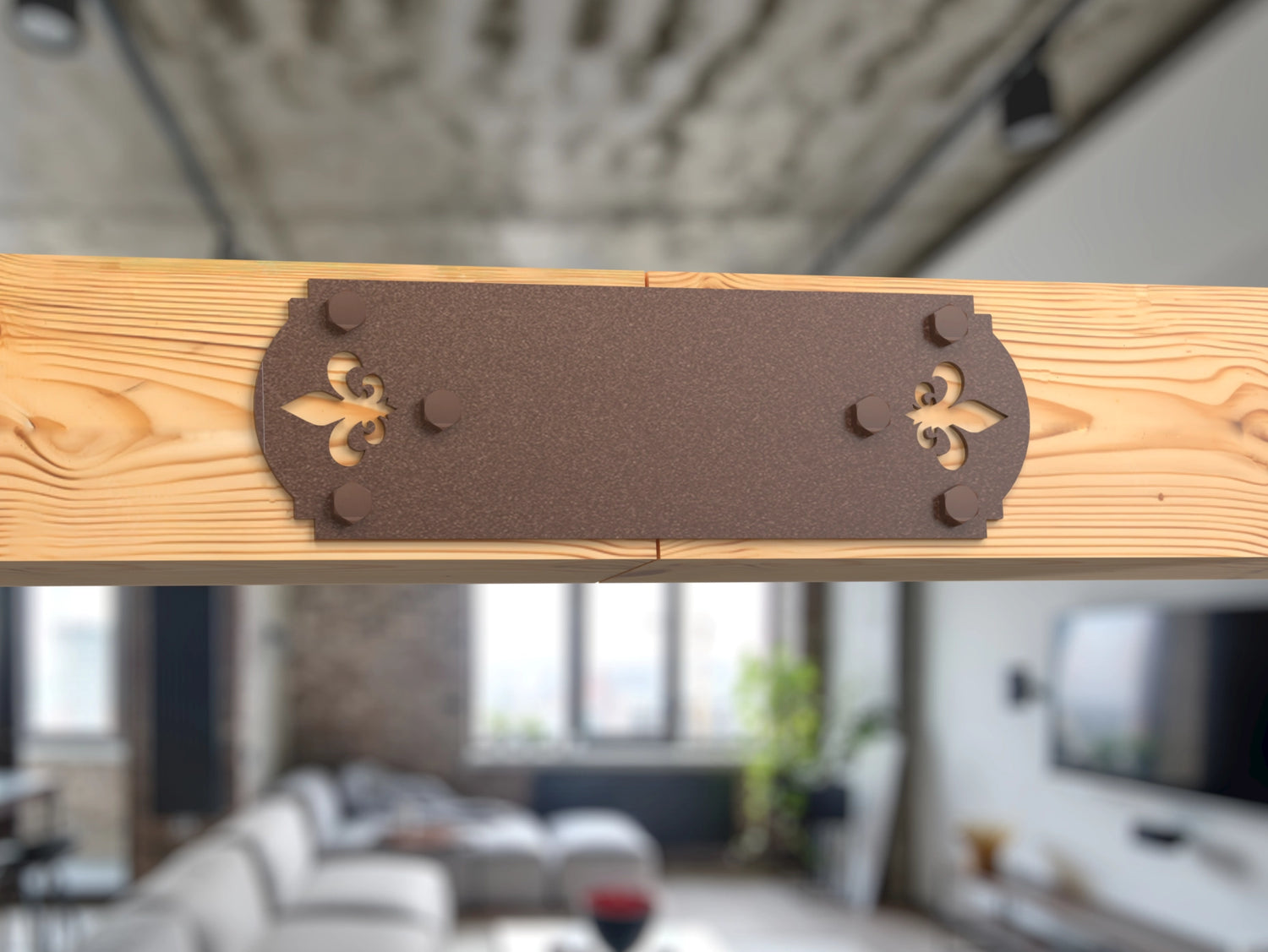 Crowned Fleur De Lis 6x6 Brackets - Madison Iron and Wood