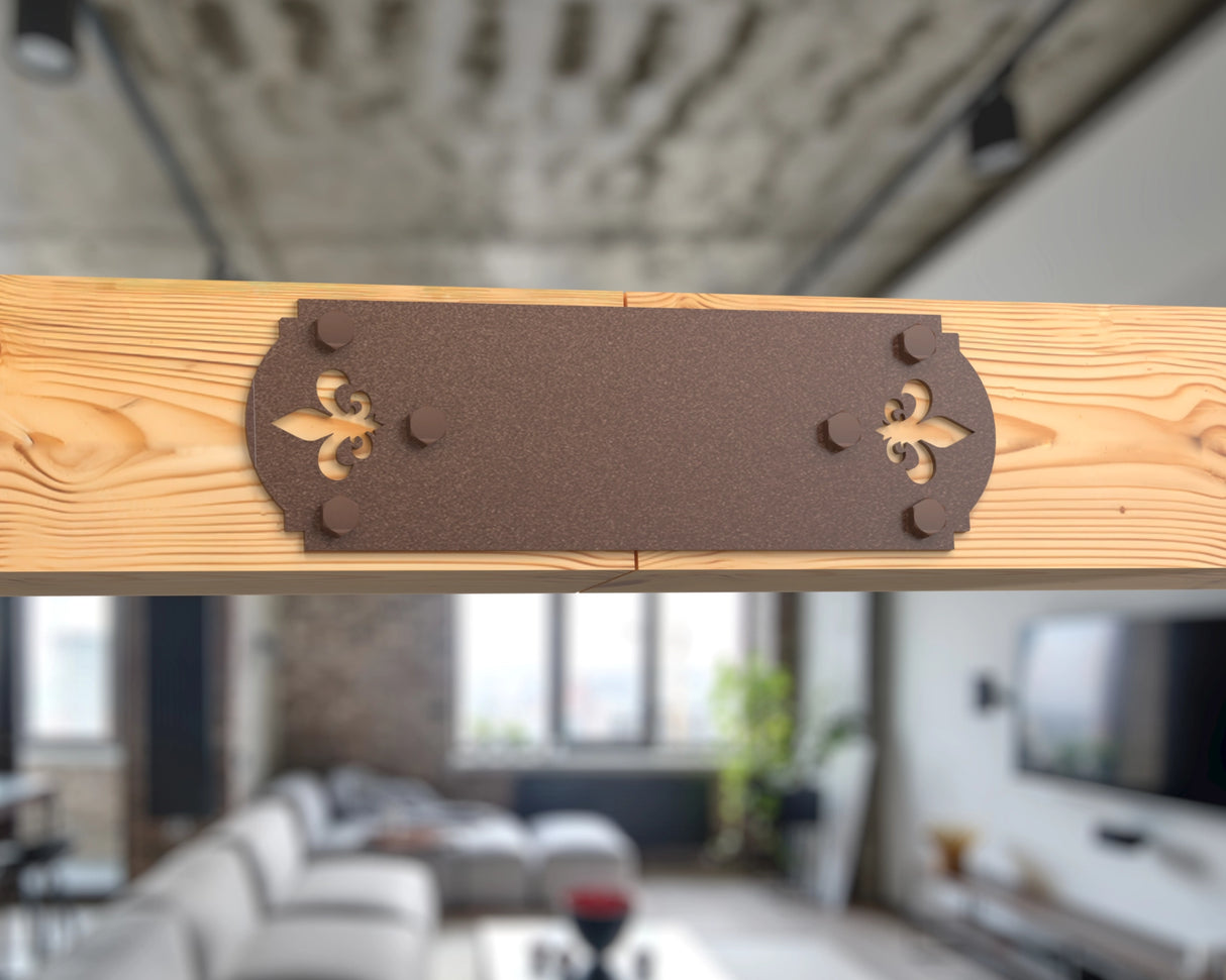 Crowned Fleur De Lis 6x6 Brackets - Madison Iron and Wood