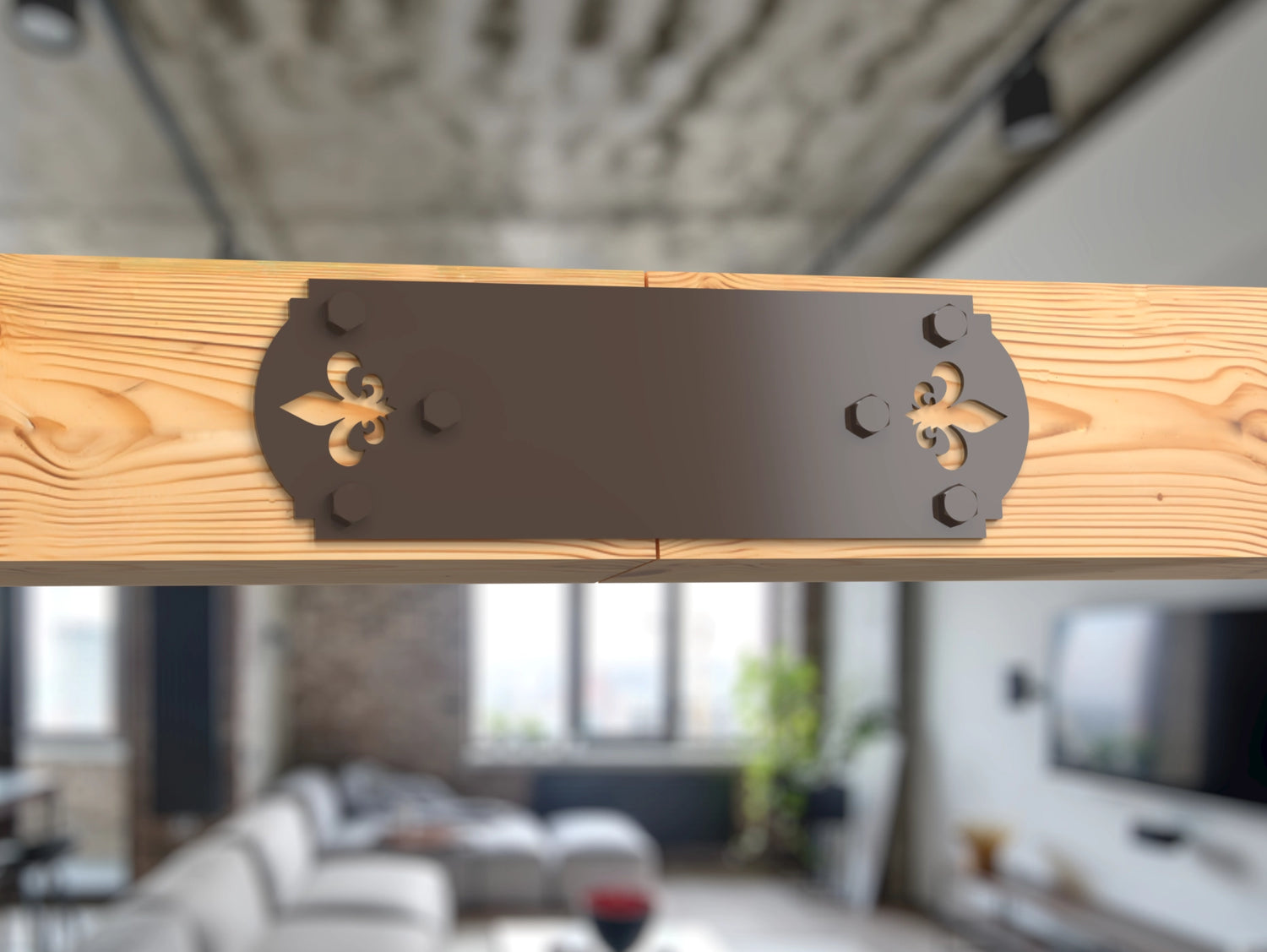 Crowned Fleur De Lis 6x6 Brackets - Madison Iron and Wood