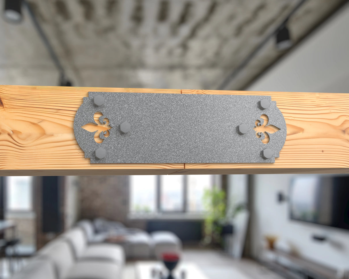 Crowned Fleur De Lis 6x6 Brackets - Madison Iron and Wood