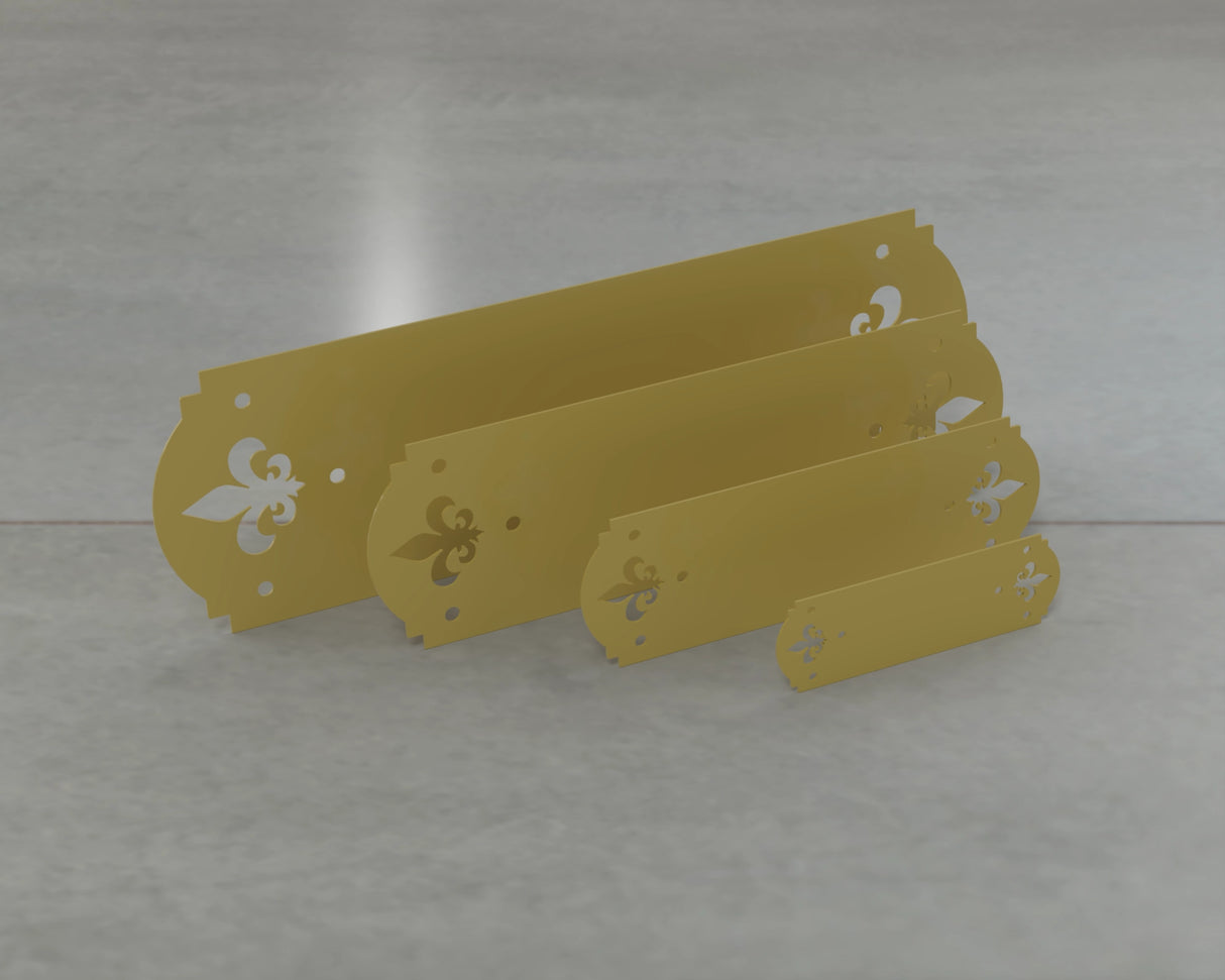 Soportes coronados de flor de lis 6x6