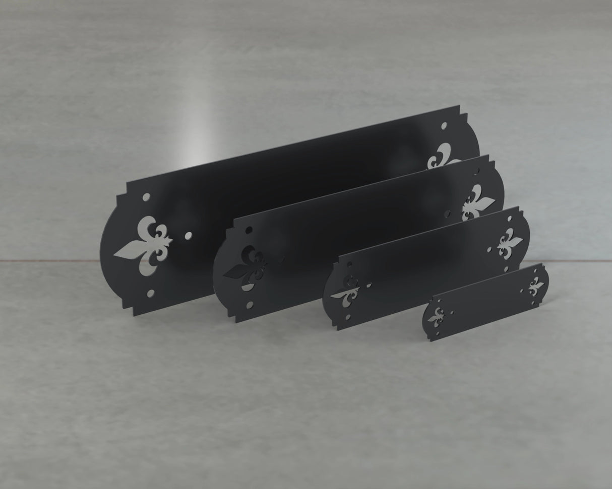 Soportes coronados de flor de lis 6x6